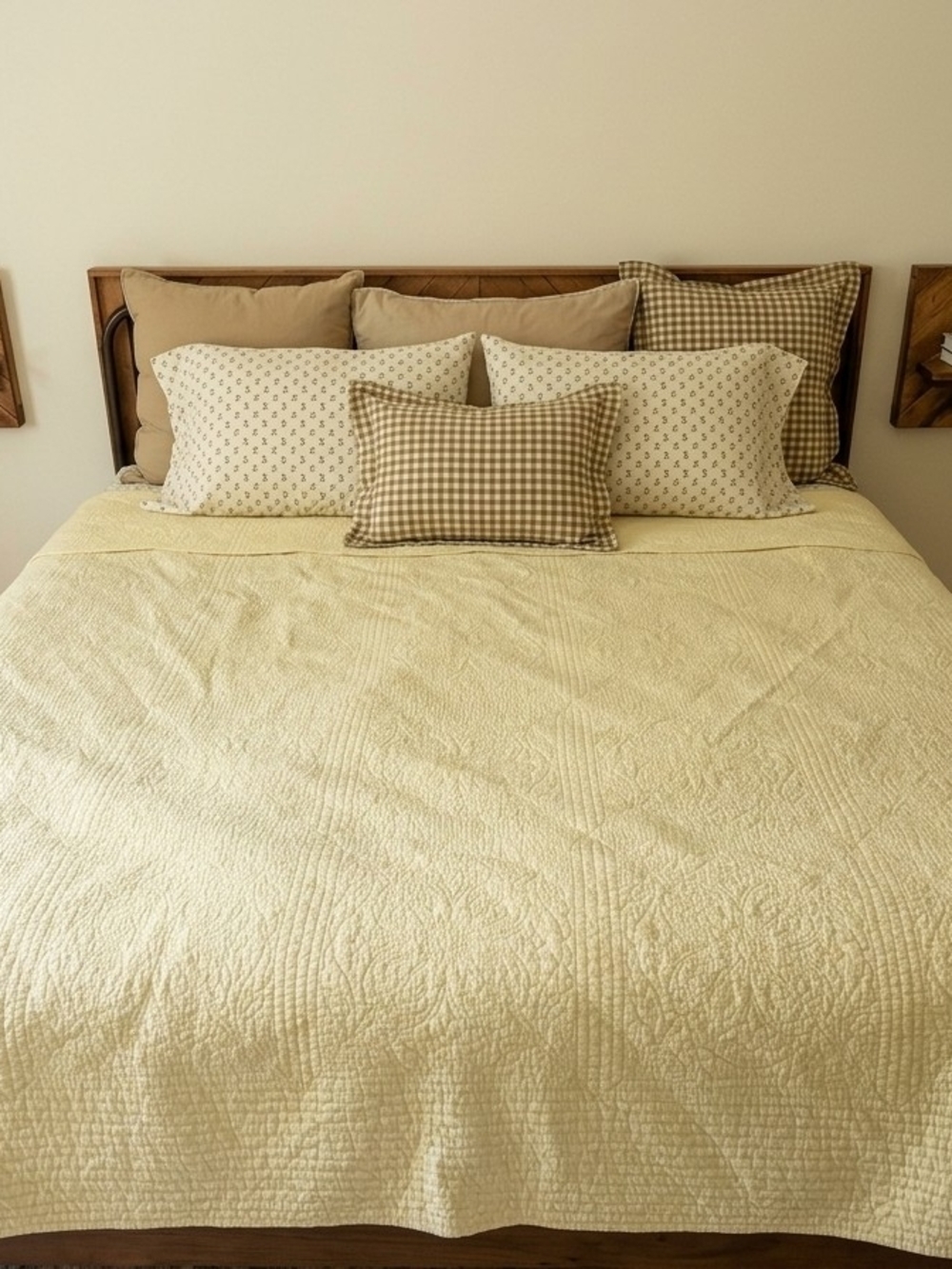 Classic Yellow Quilted Bedspread